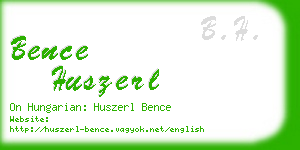 bence huszerl business card